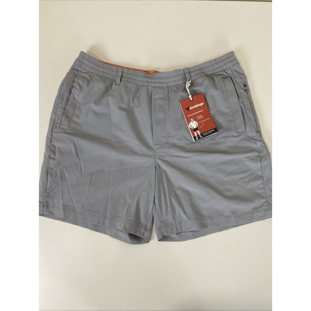 Birddogs Uncle Bucks Khaki UnLined Light Gray Shorts Mens XXL NWT 7" Inseam